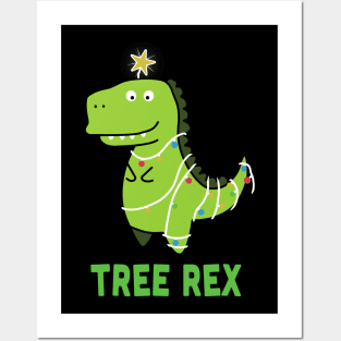 Christmas Tree Rex Posters and Art